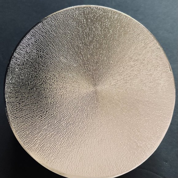 VINTAGE Jewelry or Trinket Hinged Round Metal Lined Box EUC - Picture 5 of 8